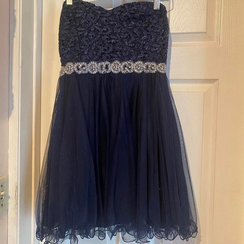 City studios formal navy dress